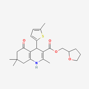 tetrahydro-2-furanylmethyl 2,7,7-trimethyl-4-(5-methyl-2-thienyl)-5-oxo-1,4,5,6,7,8-hexahydro-3-quinolinecarboxylate