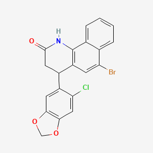 6-bromo-4-(6-chloro-1,3-benzodioxol-5-yl)-3,4-dihydrobenzo[h]quinolin-2(1H)-one
