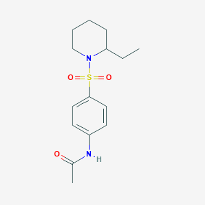 molecular formula C15H22N2O3S B5019834 N-{4-[(2-ethylpiperidin-1-yl)sulfonyl]phenyl}acetamide 