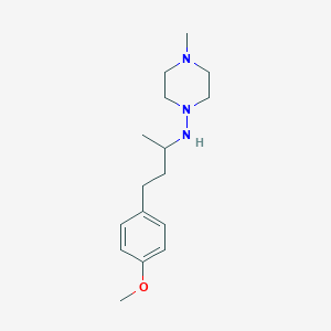 molecular formula C16H27N3O B5020038 N-[4-(4-methoxyphenyl)butan-2-yl]-4-methylpiperazin-1-amine 
