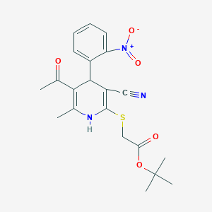 molecular formula C21H23N3O5S B5020059 Tert-butyl 2-[[5-acetyl-3-cyano-6-methyl-4-(2-nitrophenyl)-1,4-dihydropyridin-2-yl]sulfanyl]acetate 