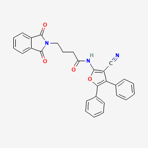 molecular formula C29H21N3O4 B5020141 N-(3-cyano-4,5-diphenylfuran-2-yl)-4-(1,3-dioxoisoindol-2-yl)butanamide 