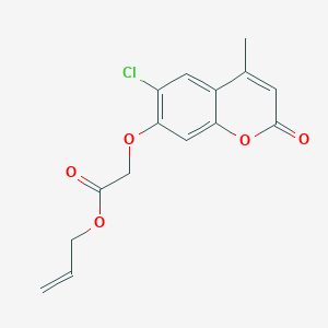 molecular formula C15H13ClO5 B5020149 PROP-2-EN-1-YL 2-[(6-CHLORO-4-METHYL-2-OXO-2H-CHROMEN-7-YL)OXY]ACETATE 