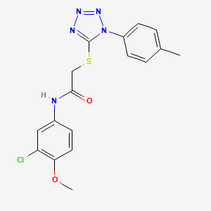 molecular formula C17H16ClN5O2S B5020215 N-(3-chloro-4-methoxyphenyl)-2-{[1-(4-methylphenyl)-1H-tetrazol-5-yl]sulfanyl}acetamide 