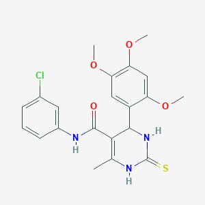 molecular formula C21H22ClN3O4S B5020362 N-(3-chlorophenyl)-6-methyl-2-sulfanylidene-4-(2,4,5-trimethoxyphenyl)-3,4-dihydro-1H-pyrimidine-5-carboxamide 