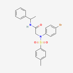 molecular formula C23H23BrN2O3S B5020592 N~2~-(4-bromophenyl)-N~2~-[(4-methylphenyl)sulfonyl]-N-(1-phenylethyl)glycinamide 