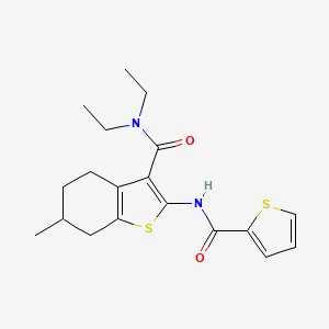 molecular formula C19H24N2O2S2 B5020674 N,N-Diethyl-6-methyl-2-[(thiophene-2-carbonyl)amino]-4,5,6,7-tetrahydro-1-benzothiophene-3-carboxamide CAS No. 5578-58-5