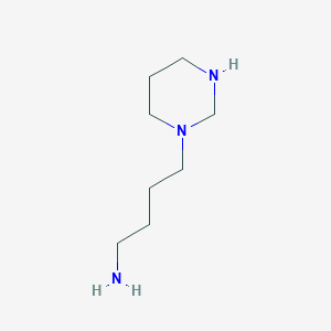 molecular formula C8H19N3 B050207 1(2H)-Pyrimidinebutanamine, tetrahydro- CAS No. 73453-98-2