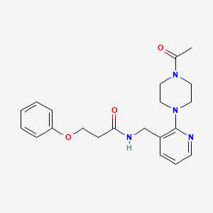 molecular formula C21H26N4O3 B5020704 N-[[2-(4-acetylpiperazin-1-yl)pyridin-3-yl]methyl]-3-phenoxypropanamide 