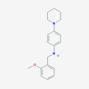 molecular formula C19H24N2O B502088 N-(2-methoxybenzyl)-4-piperidin-1-ylaniline 