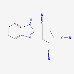 molecular formula C15H13N5 B5020906 3-(1H-benzimidazol-2-yl)pentane-1,3,5-tricarbonitrile 