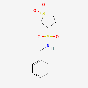molecular formula C11H15NO4S2 B5021064 N3-benzyl-1,1-dioxotetrahydro-1H-1lambda~6~-thiophene-3-sulfonamide 