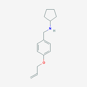 molecular formula C15H21NO B502108 N-[4-(allyloxy)benzyl]-N-cyclopentylamine 