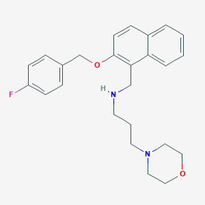 molecular formula C25H29FN2O2 B502111 N-({2-[(4-fluorobenzyl)oxy]naphthalen-1-yl}methyl)-3-(morpholin-4-yl)propan-1-amine 