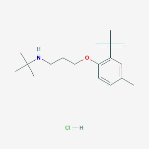molecular formula C18H32ClNO B5021111 N-[3-(2-tert-butyl-4-methylphenoxy)propyl]-2-methylpropan-2-amine;hydrochloride 