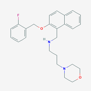 molecular formula C25H29FN2O2 B502113 N-({2-[(2-fluorobenzyl)oxy]naphthalen-1-yl}methyl)-3-(morpholin-4-yl)propan-1-amine 
