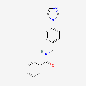 molecular formula C17H15N3O B5021370 N-{[4-(1H-IMIDAZOL-1-YL)PHENYL]METHYL}BENZAMIDE 
