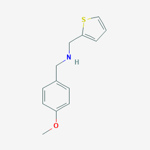 molecular formula C13H15NOS B502155 1-(4-methoxyphenyl)-N-(thiophen-2-ylmethyl)methanamine 