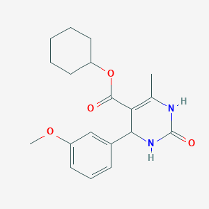 B5021926 cyclohexyl 4-(3-methoxyphenyl)-6-methyl-2-oxo-1,2,3,4-tetrahydro-5-pyrimidinecarboxylate CAS No. 5610-67-3