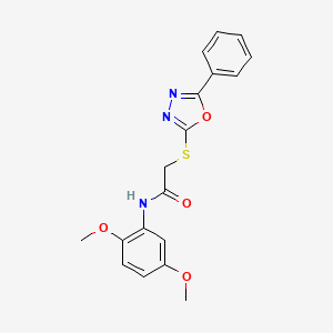 molecular formula C18H17N3O4S B5021947 N-(2,5-dimethoxyphenyl)-2-[(5-phenyl-1,3,4-oxadiazol-2-yl)sulfanyl]acetamide 