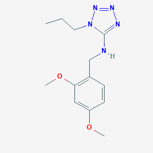 molecular formula C13H19N5O2 B502250 N-[(2,4-dimethoxyphenyl)methyl]-1-propyltetrazol-5-amine CAS No. 876897-95-9
