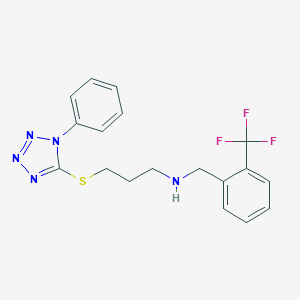 {3-[(1-phenyl-1H-tetrazol-5-yl)thio]propyl}[2-(trifluoromethyl)benzyl]amine