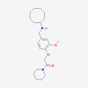 2-{4-[(Cyclooctylamino)methyl]-2-methoxyphenoxy}-1-(piperidin-1-yl)ethanone