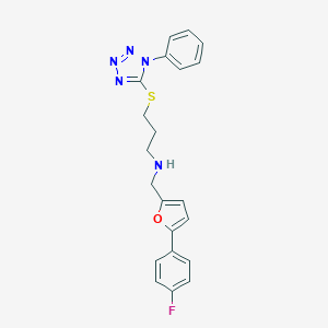 N-{[5-(4-fluorophenyl)-2-furyl]methyl}-N-{3-[(1-phenyl-1H-tetraazol-5-yl)sulfanyl]propyl}amine