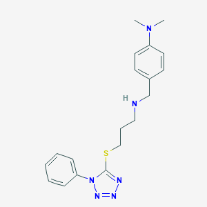 N,N-dimethyl-4-[({3-[(1-phenyl-1H-tetrazol-5-yl)sulfanyl]propyl}amino)methyl]aniline