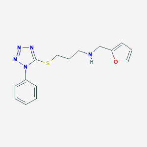 N-(2-furylmethyl)-3-[(1-phenyl-1H-tetrazol-5-yl)thio]propan-1-amine