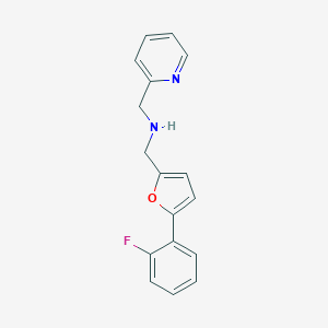 {[5-(2-Fluorophenyl)-2-furyl]methyl}(pyridin-2-ylmethyl)amine