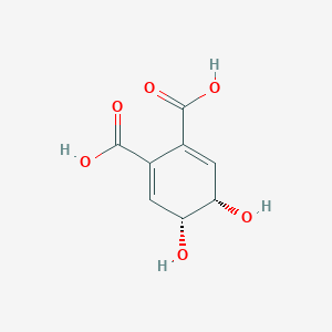 molecular formula C8H8O6 B050228 cis-4,5-Dihydroxycyclohexa-2,6-diene-1,2-dicarboxylic acid CAS No. 130073-64-2