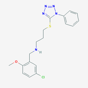 N-(5-chloro-2-methoxybenzyl)-3-[(1-phenyl-1H-tetrazol-5-yl)sulfanyl]propan-1-amine