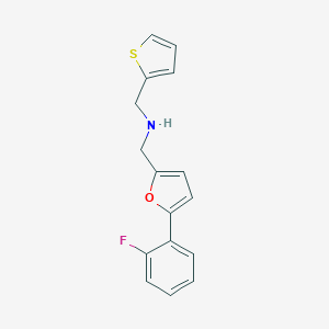1-[5-(2-fluorophenyl)furan-2-yl]-N-(thiophen-2-ylmethyl)methanamine
