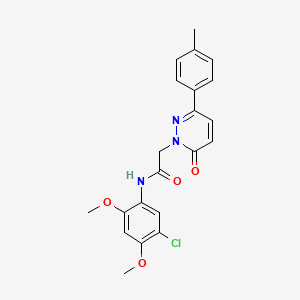 molecular formula C21H20ClN3O4 B5023236 N-(5-chloro-2,4-dimethoxyphenyl)-2-[3-(4-methylphenyl)-6-oxopyridazin-1(6H)-yl]acetamide 