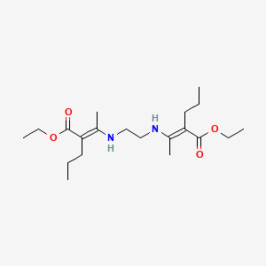 molecular formula C20H36N2O4 B5023349 ethyl (2E)-2-[1-[2-[[(E)-3-ethoxycarbonylhex-2-en-2-yl]amino]ethylamino]ethylidene]pentanoate 