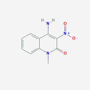 molecular formula C10H9N3O3 B5023461 4-Amino-1-methyl-3-nitroquinolin-2(1H)-one CAS No. 141945-48-4