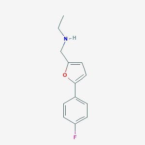 molecular formula C13H14FNO B502351 N-{[5-(4-fluorophenyl)furan-2-yl]methyl}ethanamine 