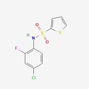 molecular formula C10H7ClFNO2S2 B5023614 N-(4-chloro-2-fluorophenyl)thiophene-2-sulfonamide 