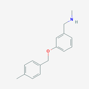 molecular formula C16H19NO B502364 N-Methyl-1-(3-((4-methylbenzyl)oxy)phenyl)methanamine 