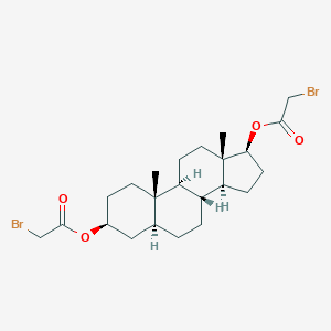 molecular formula C23H34Br2O4 B050239 5alpha-Dihydrotestosterone 3,17-bromoacetate CAS No. 121520-97-6