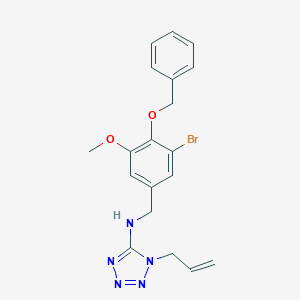 molecular formula C19H20BrN5O2 B502395 N-{[4-(BENZYLOXY)-3-BROMO-5-METHOXYPHENYL]METHYL}-1-(PROP-2-EN-1-YL)-1,2,3,4-TETRAZOL-5-AMINE 