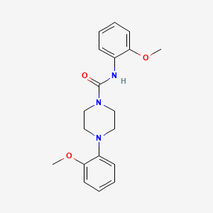 molecular formula C19H23N3O3 B5024019 n,4-Bis(2-methoxyphenyl)piperazine-1-carboxamide CAS No. 6625-32-7