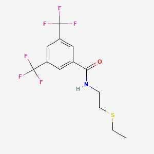molecular formula C13H13F6NOS B5024040 N-(2-ethylsulfanylethyl)-3,5-bis(trifluoromethyl)benzamide 