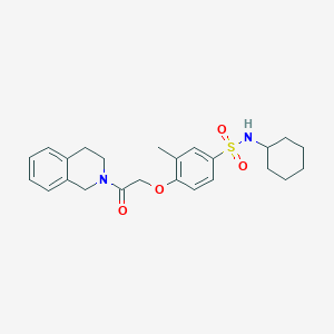 molecular formula C24H30N2O4S B5024101 N-CYCLOHEXYL-3-METHYL-4-[2-OXO-2-(1,2,3,4-TETRAHYDROISOQUINOLIN-2-YL)ETHOXY]BENZENE-1-SULFONAMIDE 