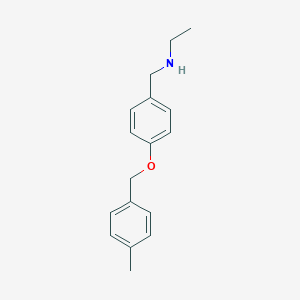 molecular formula C17H21NO B502416 N-ethyl-N-{4-[(4-methylbenzyl)oxy]benzyl}amine 