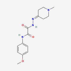 molecular formula C15H20N4O3 B5024236 N-(4-methoxyphenyl)-2-[2-(1-methylpiperidin-4-ylidene)hydrazinyl]-2-oxoacetamide 