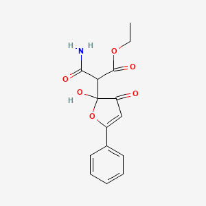 molecular formula C15H15NO6 B5024386 Ethyl 3-amino-2-(2-hydroxy-3-oxo-5-phenylfuran-2-yl)-3-oxopropanoate 