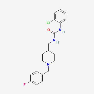molecular formula C20H23ClFN3O B5024409 1-(2-Chlorophenyl)-3-({1-[(4-fluorophenyl)methyl]piperidin-4-YL}methyl)urea 