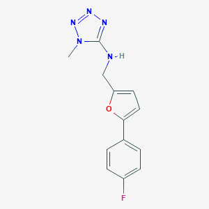 molecular formula C13H12FN5O B502447 N-{[5-(4-FLUOROPHENYL)FURAN-2-YL]METHYL}-1-METHYL-1H-1,2,3,4-TETRAZOL-5-AMINE 